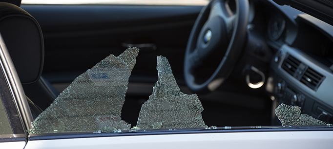 photo - Broken Car Window