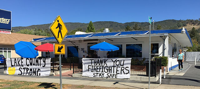photo - Lake County Support for Firefighters after Valley Fire