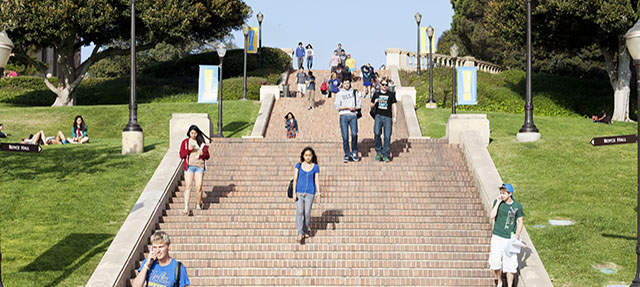 photo - Students Walking Down the Stairs on UCLA Campus