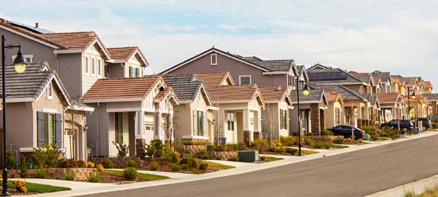 Photo of tract housing in California