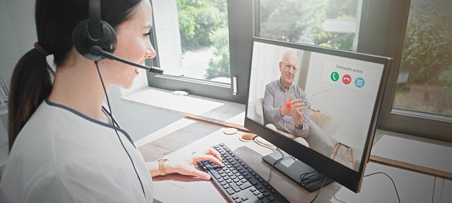 Photo of a patient receiving a doctor consultation online
