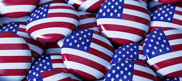 photo - American Flag Buttons
