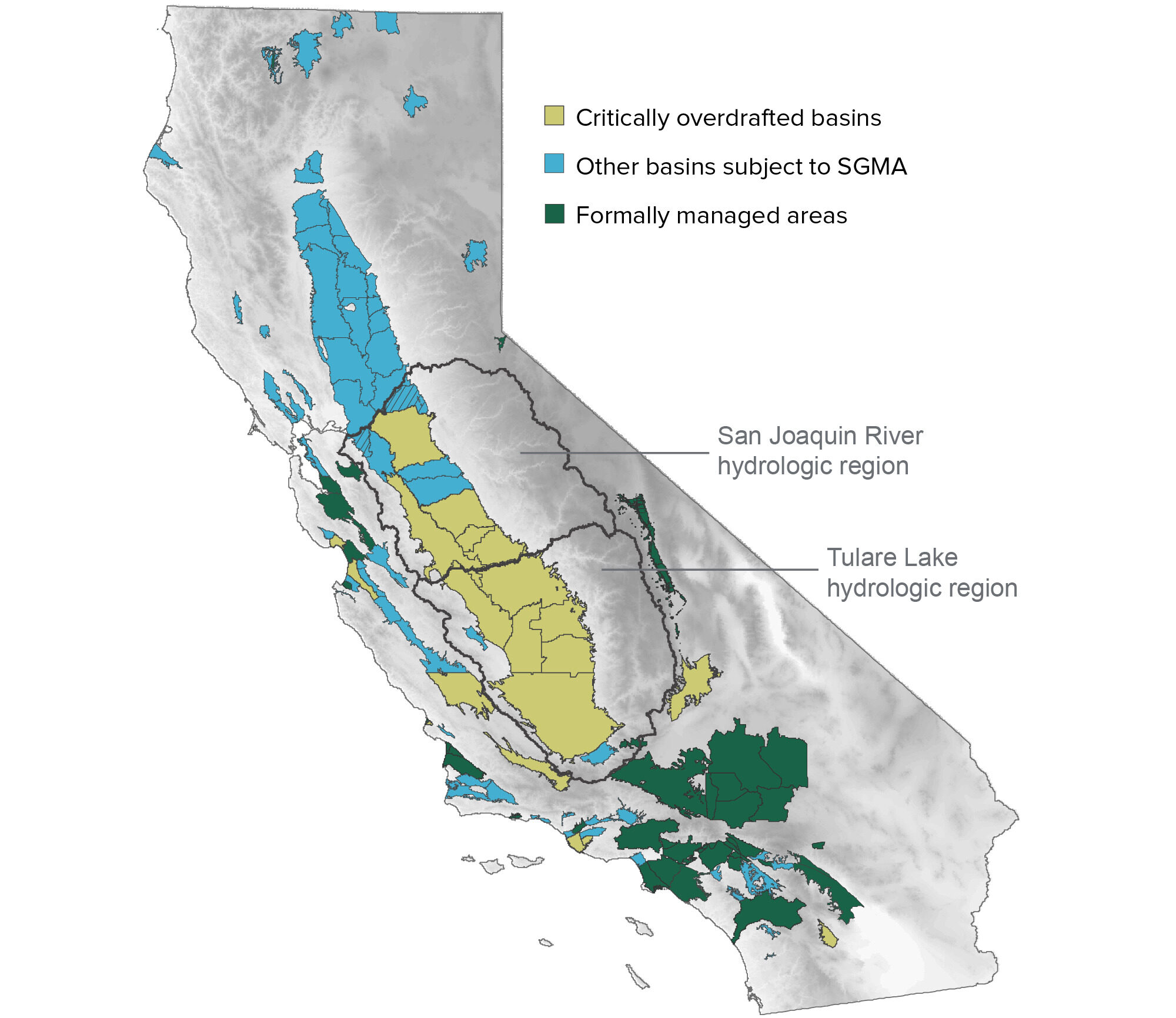 figure - The valley is home to most of the states critically overdrafted basins