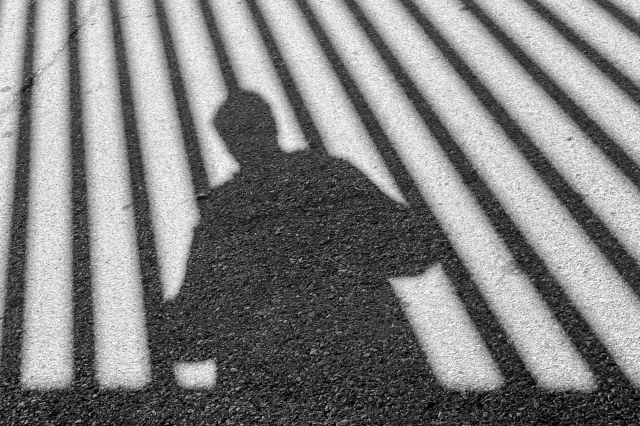 photo - Shadow of Man Behind Bars