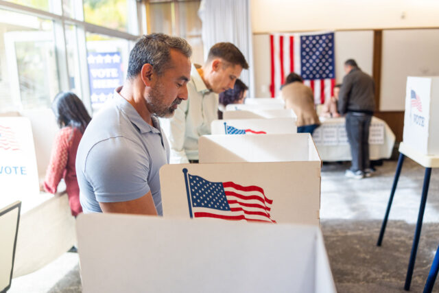 photo - Voters at Polling Station